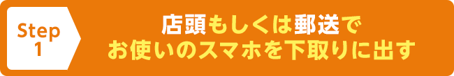 Step1 店頭もしくは郵送でお使いのスマホを下取りに出す